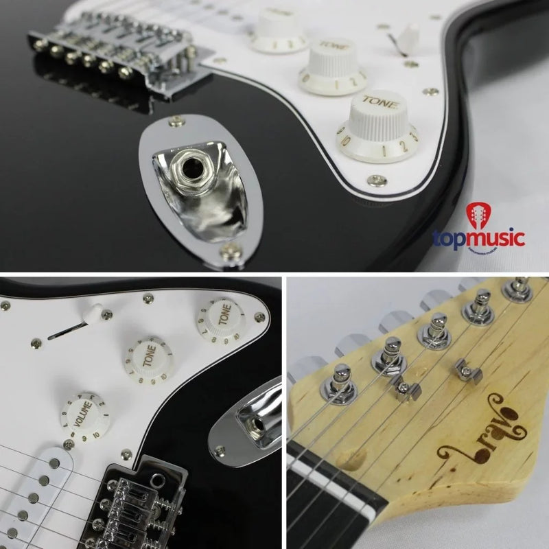 Kit Completo Guitarra Stratocaster Bravo BEG-100 – Desempenho e Conforto para Iniciantes! 🎸