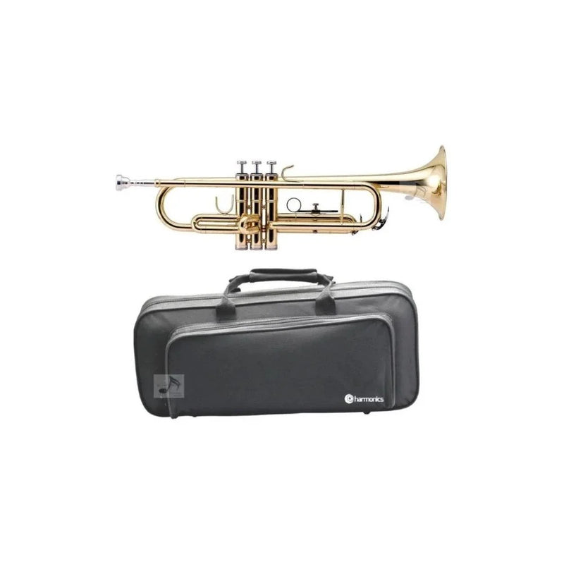 Trompete Bb Harmonics HTR-300L Laqueado | Acompanhado de Soft Case Luxo 🎺