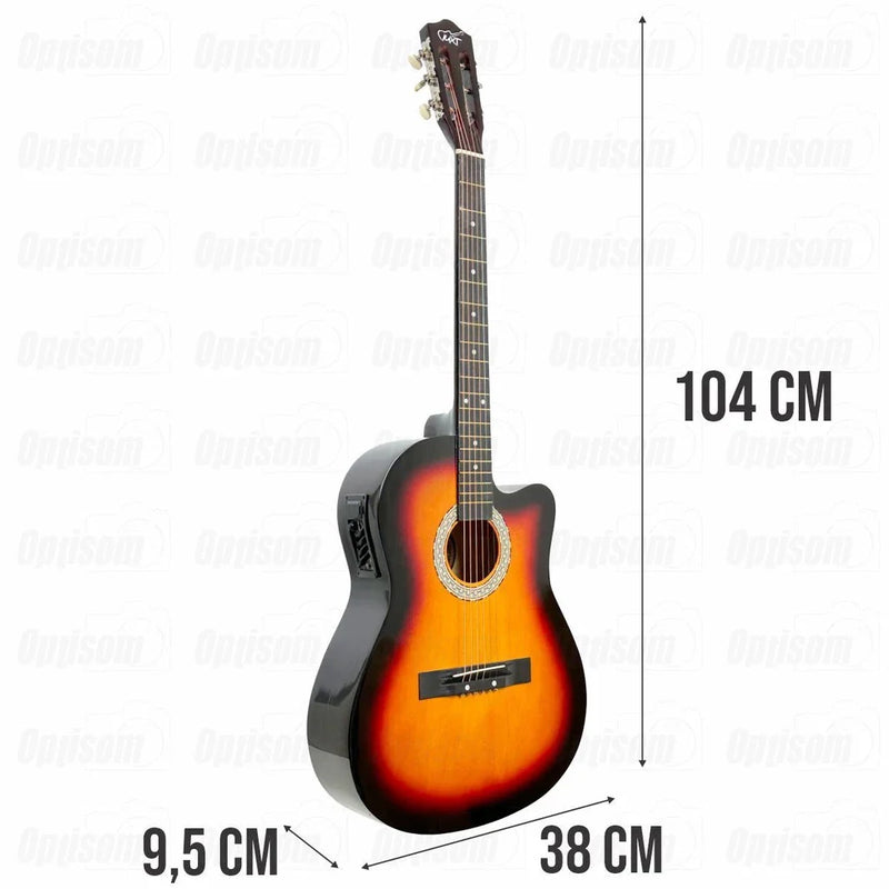 Violão Eletroacústico MXT Cutway 39" com Equalizador e Capa – Sunburst 🎶