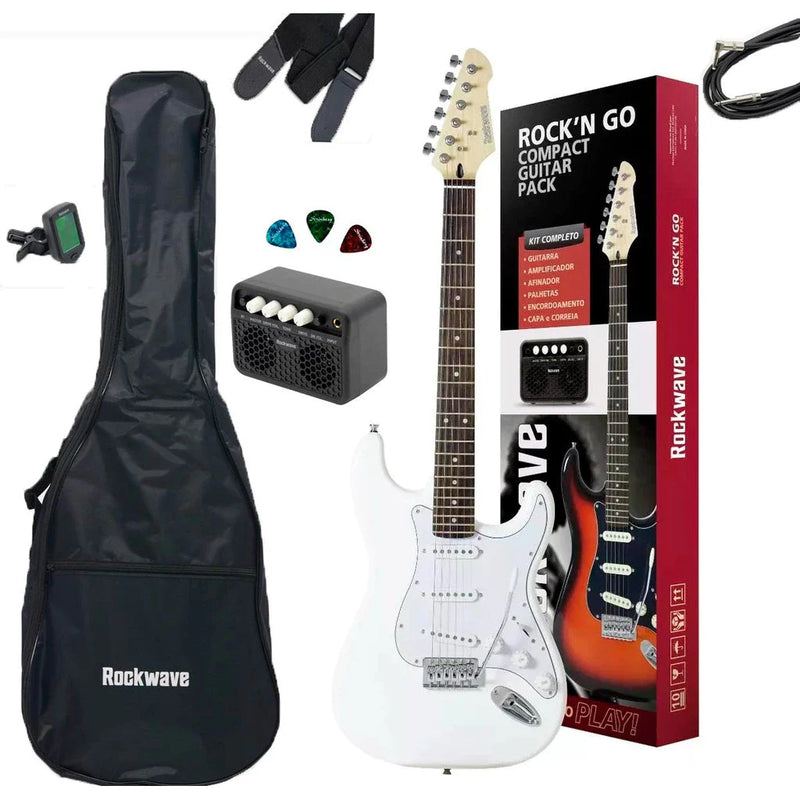 Kit Guitarra Rockwave Strinberg Strato RGK50 BK 🎸