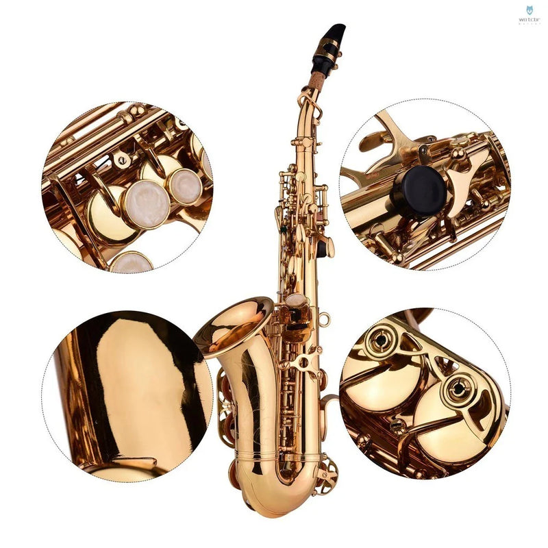 Mini Saxofone Soprano Bb de Latão | Compacto e Estiloso 🎷