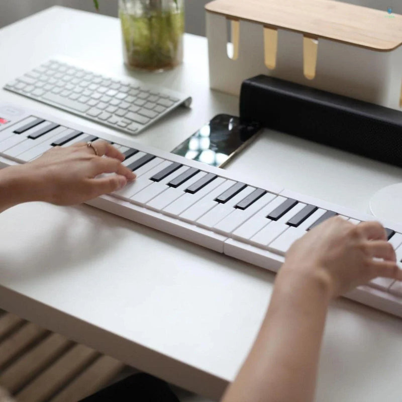 Teclado Eletrônico Dobrável de 61 Teclas! 🎹