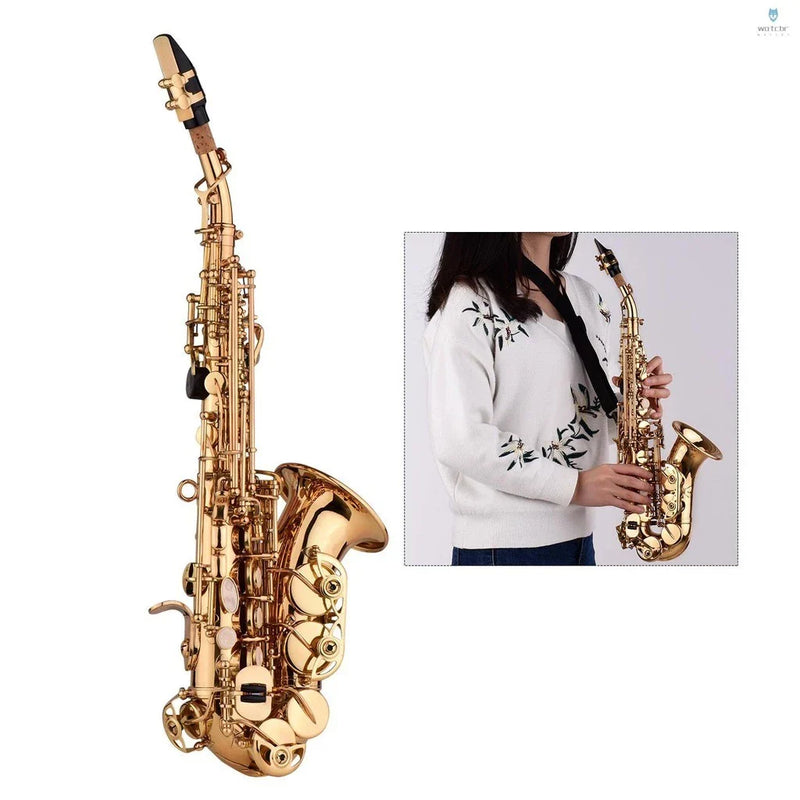 Mini Saxofone Soprano Bb de Latão | Compacto e Estiloso 🎷