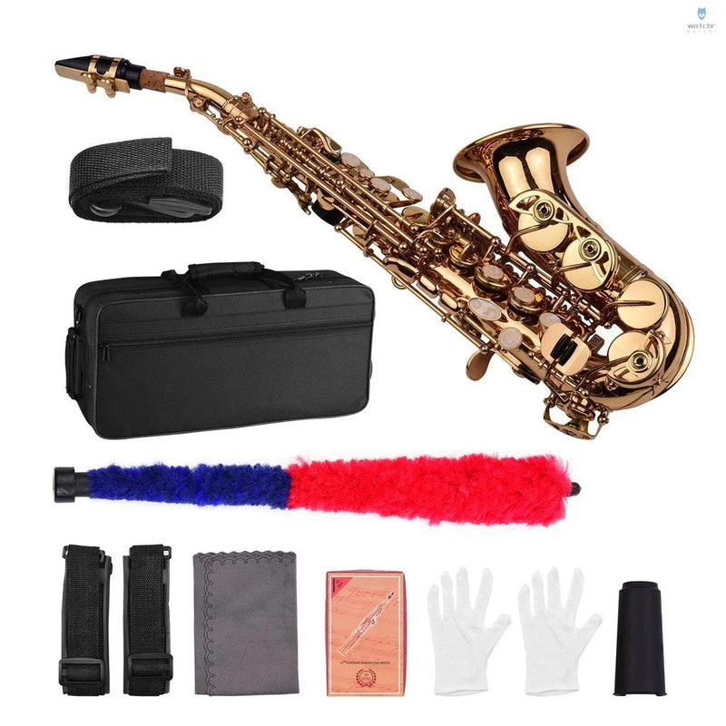 Mini Saxofone Soprano Bb de Latão | Compacto e Estiloso 🎷