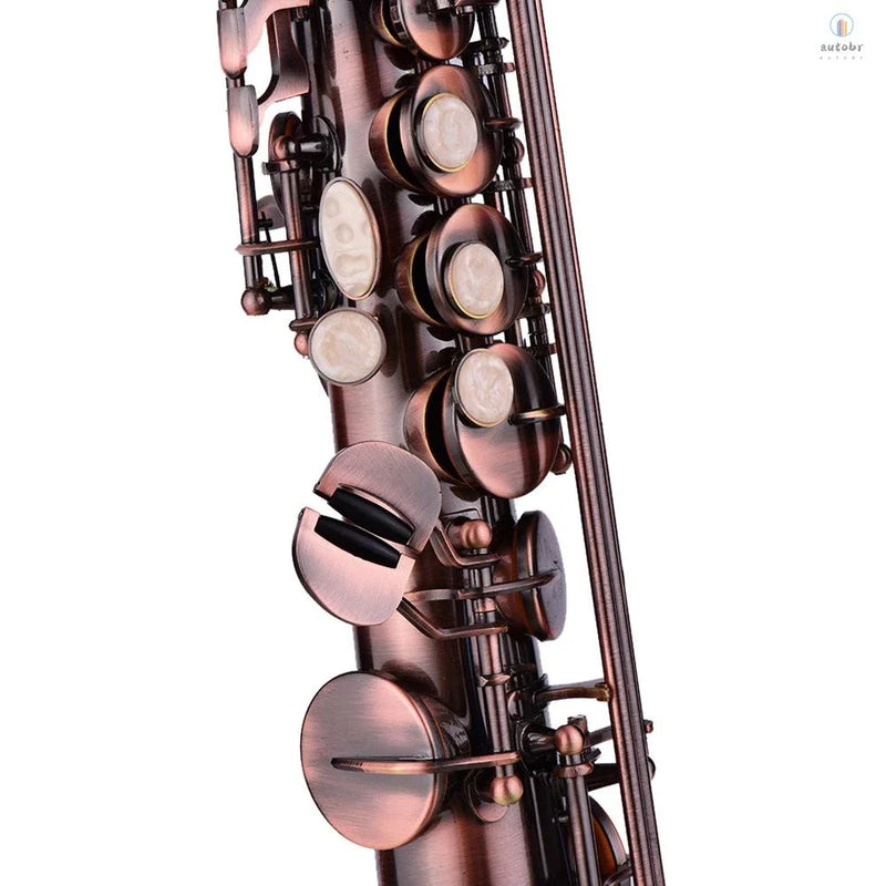 Saxofone Soprano Bb Reto Profissional em Latão Banhado a Níquel 🎷